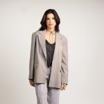 Blazer oversize gris