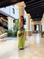 Vestido trend olive print - Imagen 5