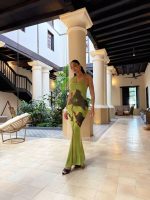Vestido trend olive print - Imagen 2