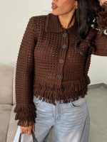 Suéter tejido con flecos - Imagen 2