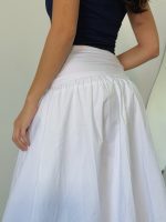 Falda globo blanca midi - Imagen 3