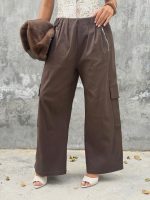 Pantalón wide leg cargo con cremalleras - Imagen 2