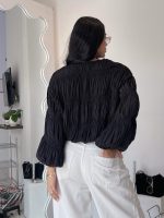 Cazadora bomber corta fruncida - Imagen 3