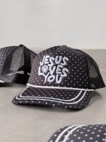 Gorra Jesus Loves You polka - Imagen 5