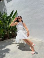 Vestido midi con cuello halter - Imagen 3
