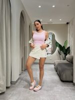 Falda short tipo wrap con lazo lateral