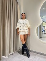 Falda short plisada