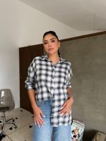 Camisa de cuadros con botones - Imagen 2