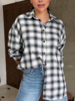 Camisa de cuadros con botones - Imagen 4