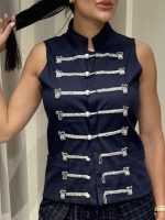 Chaleco con pedrería estilo husar - Imagen 2