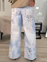 Jeans wide leg estampado - Imagen 4