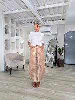 Pantalón wide leg con estampado de venado - Imagen 3