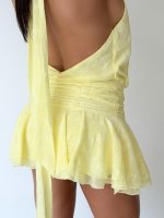Vestido corto cuello halter - Imagen 4