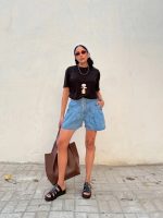 Franela negra oversize