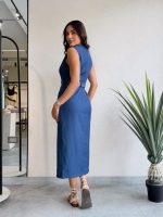 Vestido midi con botones - Imagen 4