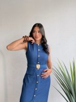 Vestido midi con botones - Imagen 3